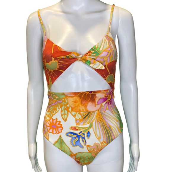 NWT Mara Hoffman Kia one piece swimsuit w/cutout details in floral print. - Picture 6 of 10